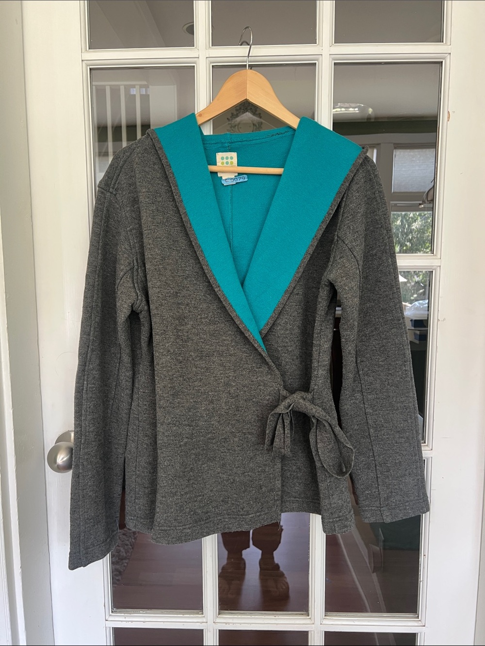 Title Nine hooded wool wrap sweater